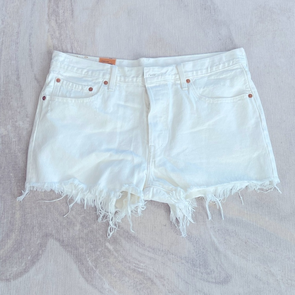 Levi Strauss white shorts